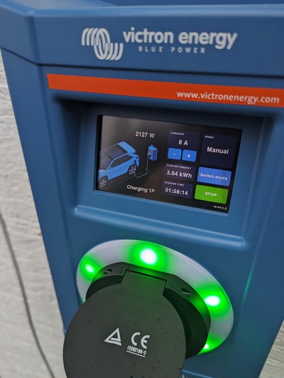 Victron EV Charging Station in actie op locatie